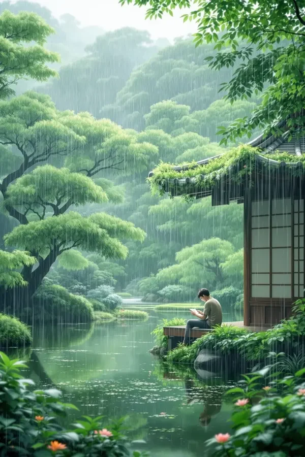 言叶之庭雨亭海报